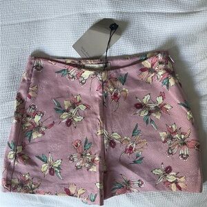 Zara size 9 Girls Pink Floral Print Shorts